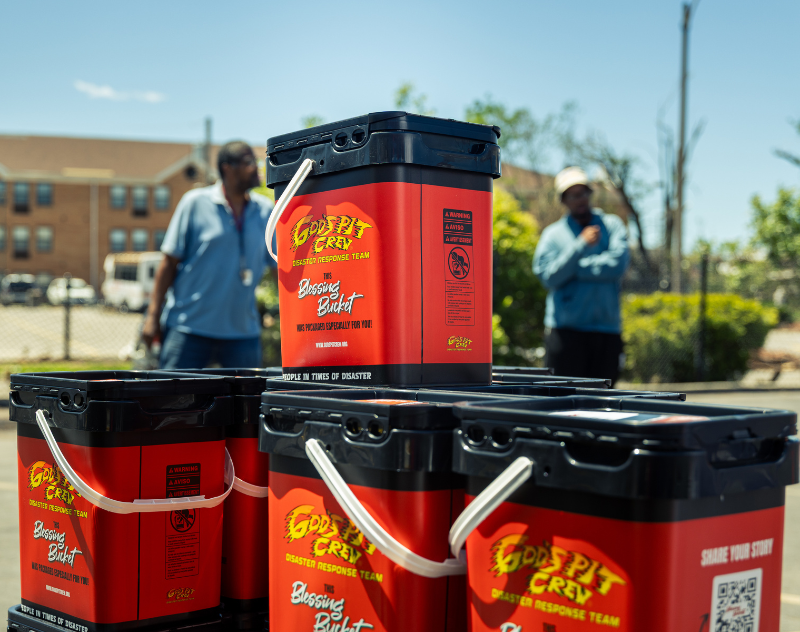 God's Pit Crew Blessing Buckets Give